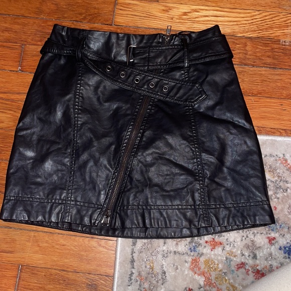 Free People Leather Mini Skirt - Picture 4 of 8